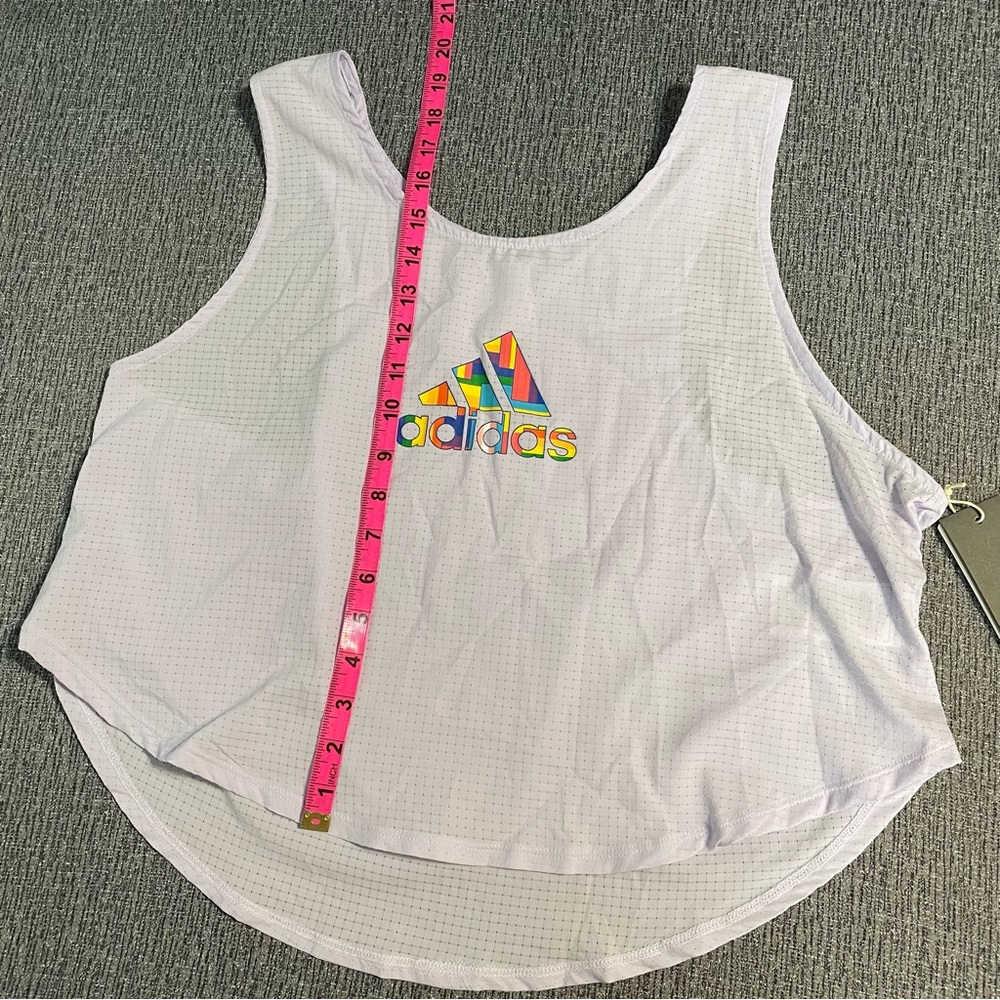 Adidas Women’s Pride Tech Crop Tank Top - Picture 16 of 16